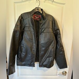 Street Legal men’s black Faux Leather polyvinyl Jacket size medium